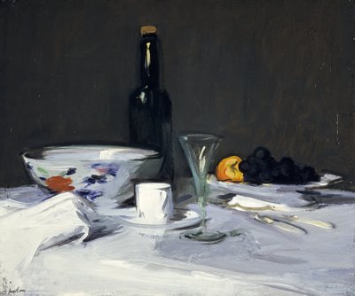 Die schwarze Flasche von Samuel John Peploe